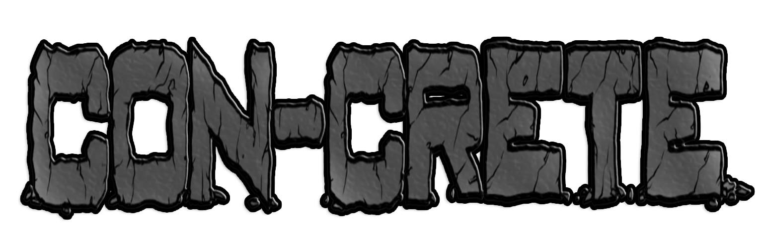 Con-Crete hat featuring Concrete chasing a guy with a chainsaw